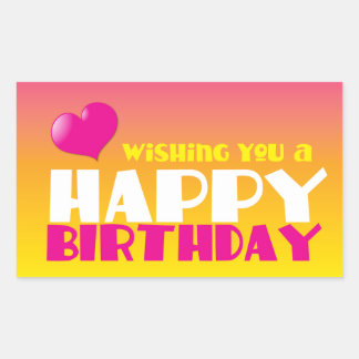 Ik wens je een Happy Birthday kaart! Rechthoekige Sticker