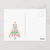 Ik wens je een heel eng kerstboomskelet briefkaart (Achterkant)