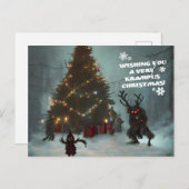 Ik wens je een heel erg krampus kerstfeest briefkaart (Voorkant / Achterkant)