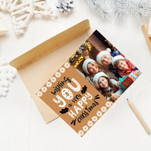 Ik wens je een heel fijne kerstfoto feestdagenkaart