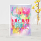 "Ik wens je een heel fijne verjaardag!" Kaart (Gele Bloem)