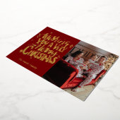 Ik wens je een heel prettig kerstfeest folie feestdagenkaart (Gedraaid)