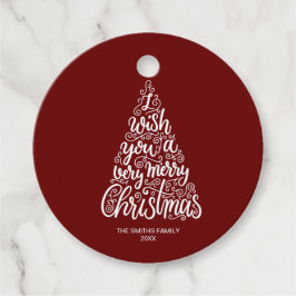 Ik wens je een heel prettige kersttekst toe bedankjes labels