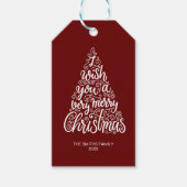 Ik wens je een heel prettige kersttekst toe cadeaulabel (Voorkant)