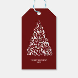 Ik wens je een heel prettige kersttekst toe cadeaulabel