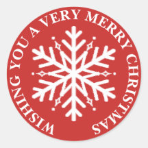 Ik wens je een heel vrolijk blauw Kerst sticker