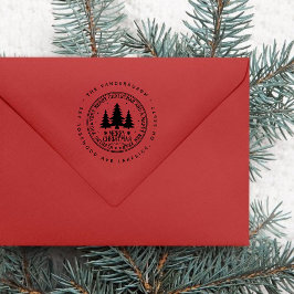 Ik wens je een heel vrolijk kerstretour adres  zelfinktende stempel