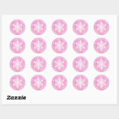 Ik wens je een heel vrolijk roze Kerst sticker (Vel)