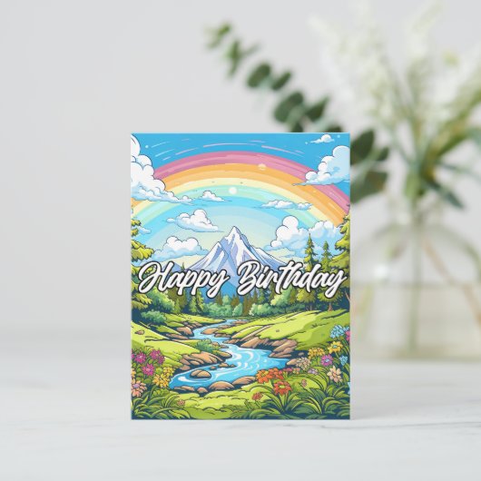 Ik wens je een heerlijke verjaardag briefkaart (Staand voorkant)