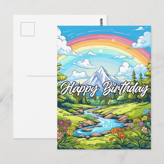 Ik wens je een heerlijke verjaardag briefkaart (Voorkant / Achterkant)