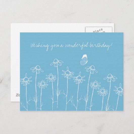 Ik wens je een heerlijke verjaardag vlinders briefkaart (Voorkant / Achterkant)