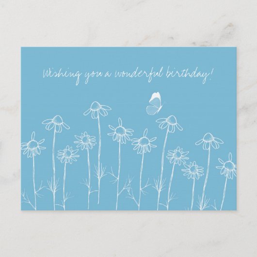 Ik wens je een heerlijke verjaardag vlinders briefkaart (Voorkant)