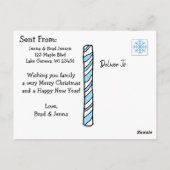 Ik wens je een Holly Jolly kerstman Snowman Briefkaart (Achterkant)