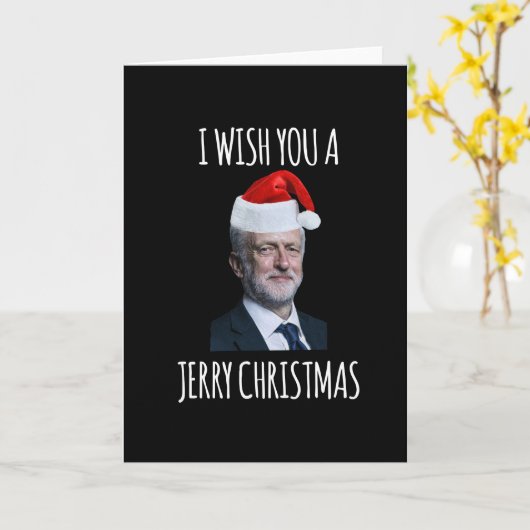 Ik wens je een Jerry Kerstmis Jeremy Corbyn Kaart (Gele Bloem)