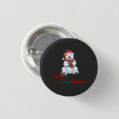 Ik wens je een magisch kerst Schattige Bier Ronde Button 3,2 Cm (Voorkant /achterkant)