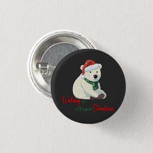 Ik wens je een magisch kerstbier ronde button 3,2 cm (Voorkant /achterkant)