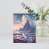 Ik wens je een magische dag | buitenaardse kunst briefkaart (Staand voorkant)