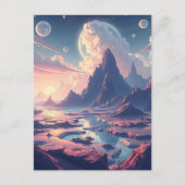 Ik wens je een magische dag | buitenaardse kunst briefkaart (Voorkant)