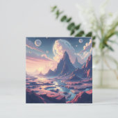 Ik wens je een magische dag | buitenaardse kunst kaart (Staand voorkant)