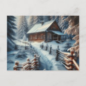 Ik wens je een magische kerst | blokhut briefkaart (Voorkant)