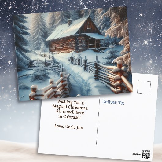 Ik wens je een magische kerst | blokhut briefkaart