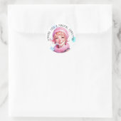 Ik wens je een magische kerst  Lady Pink Ronde Sticker (Tas)