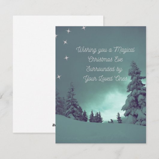 Ik wens je een magische kerstavond op een feestdagenkaart (Voorkant / Achterkant)