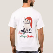 Ik wens je een magische kerstkat t-shirt (Achterkant)
