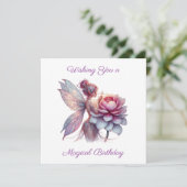 Ik wens je een magische verjaardag | Kleurplaat Kaart (Staand voorkant)