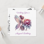 Ik wens je een magische verjaardag | Kleurplaat Kaart (Voorkant / Achterkant in situ)