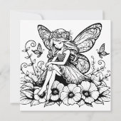 Ik wens je een magische verjaardag | Kleurplaat Kaart (Achterkant)