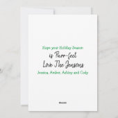 Ik wens je een Meowy Kerstmis | Holiday Cat Pun Feestdagenkaart (Achterkant)