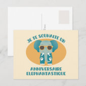 Ik wens je een olifantastische verjaardag. briefkaart (Voorkant / Achterkant)