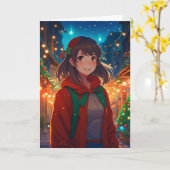 Ik wens je een ongelofelijke kerst anime pun kaart (Gele Bloem)