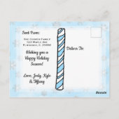 Ik wens je een prettig kerstfeest op de Snowman Briefkaart (Achterkant)