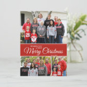 Ik wens je een prettige kerst | 5x7 | rood feestdagenkaart (Staand voorkant)