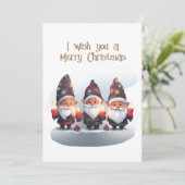 Ik wens je een prettige kerst feestdagenkaart (Staand voorkant)