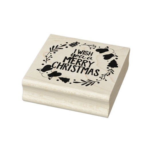 Ik wens je een prettige kerst rubberstempel (Stempel)