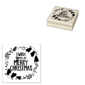 Ik wens je een prettige kerst rubberstempel (Gestempeld)