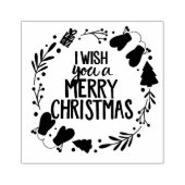 Ik wens je een prettige kerst rubberstempel (Afrduk)