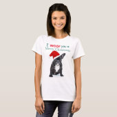 "Ik wens je een prettige kerst" T-shirt (Voorkant volledig)