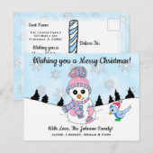 Ik wens je een prettige kerstcadeautje Snowman Briefkaart (Voorkant / Achterkant)