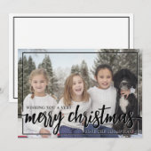 Ik wens je een prettige kerstfoto feestdagenkaart (Voorkant / Achterkant)