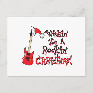 Ik wens je een Rocking Christmas gitaar uitnodigin Uitnodiging Briefkaart
