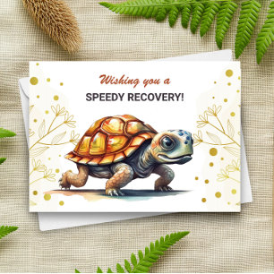 Ik wens je een snelle genezing schildpad snel goed kaart