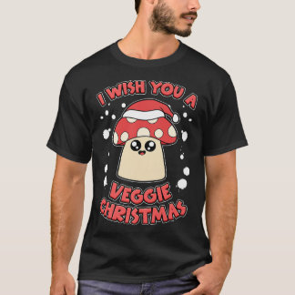 Ik wens je een Veggie kerstvegetariër Vegan Chr. T-shirt