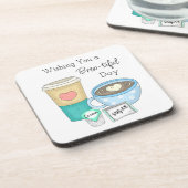 Ik wens je een verfijnde dag | Koffiewoordspeld Bier Onderzetter (Linkerzijde)