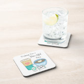 Ik wens je een verfijnde dag | Koffiewoordspeld Bier Onderzetter (Rechterzijde)