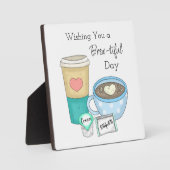 Ik wens je een verfijnde dag | Koffiewoordspeld Fotoplaat (Voorkant)