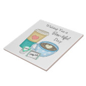 Ik wens je een verfijnde dag | Koffiewoordspeld Tegeltje (Zijkant)